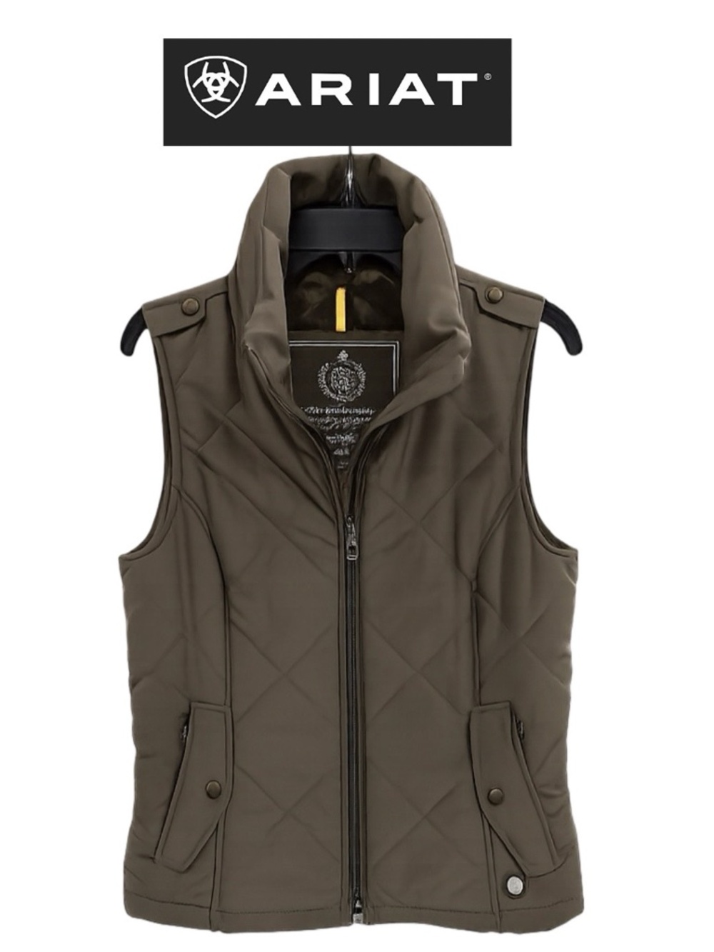 Ariat Terrace Women’s Insulated Quilted Riding Vest Mink Brown - SZ med